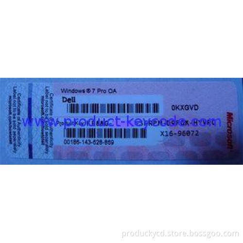 100% Original Windows 7 Pro OA , Windows Product Key Sticke